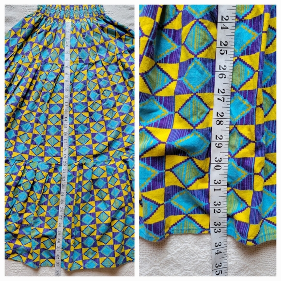 Geometric Vibrant Halter Top Adjustable Maxi Summer Dress - Picture 10 of 12